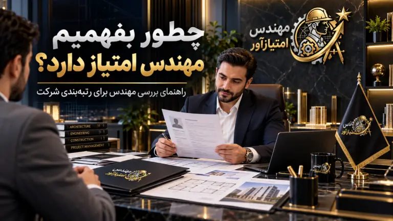 بررسی امتیاز مهندس برای رتبه بندی شرکت
